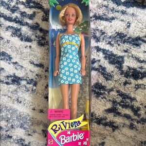 Riviera Barbie Doll in Blue Floral Dress
